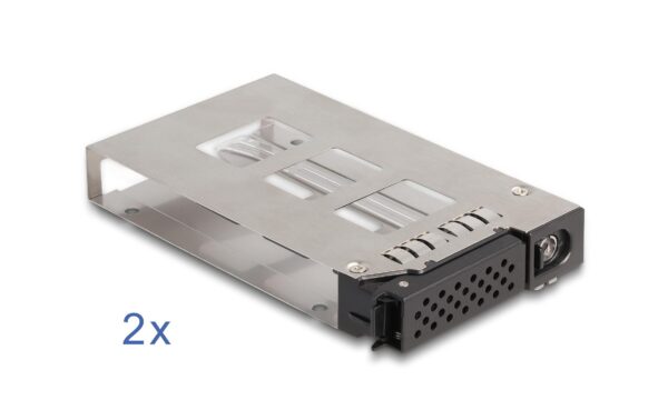 1709026_4 - Mediatech Delock Slim Bay Wechselrahmen für 2x2.5 U.2 NVMe SSD