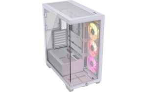Corsair Midi Tower 3500X IL ARGB TG Weiss 3x RX120 Icue Link-Lüfter und HUB vorinst.