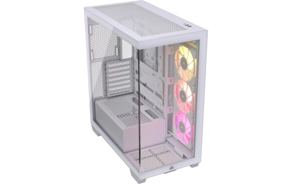 Corsair Midi Tower 3500X IL ARGB TG Weiss 3x RX120 Icue Link-Lüfter und HUB vorinst.