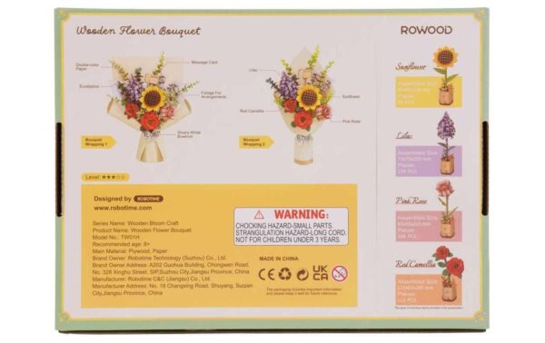 RoboTime Flower Bouquet, Blumenstrauss Holzbausatz