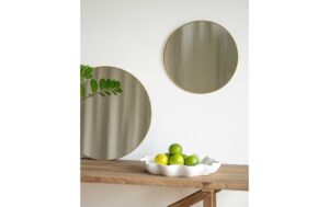 1717322_2 - Mediatech Esmée Wandspiegel mit goldenem Rahmen Durchmesser 30cm, Glas, Metall