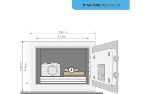 Value Safe Möbeltresor mit Alarm & Tastenfeld M, 16,3 l