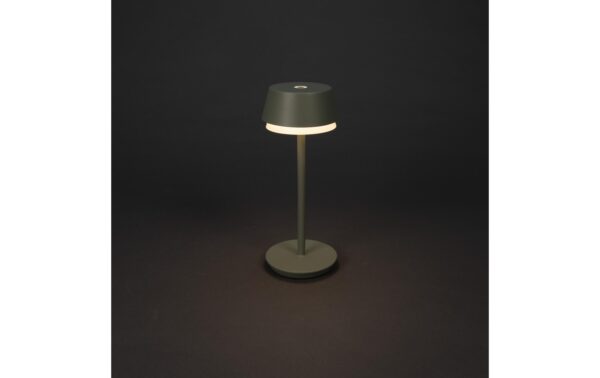 Konstsmide USB-Tischleuchte Lyon Mint LED RGBW, Akku, Dimmbar / IP54