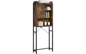 1718840_1 - Mediatech Vasagle Aufbewahrungsregal über Toilette Holz, Stahl, 64x24x171 cm,Traglast max.20kg