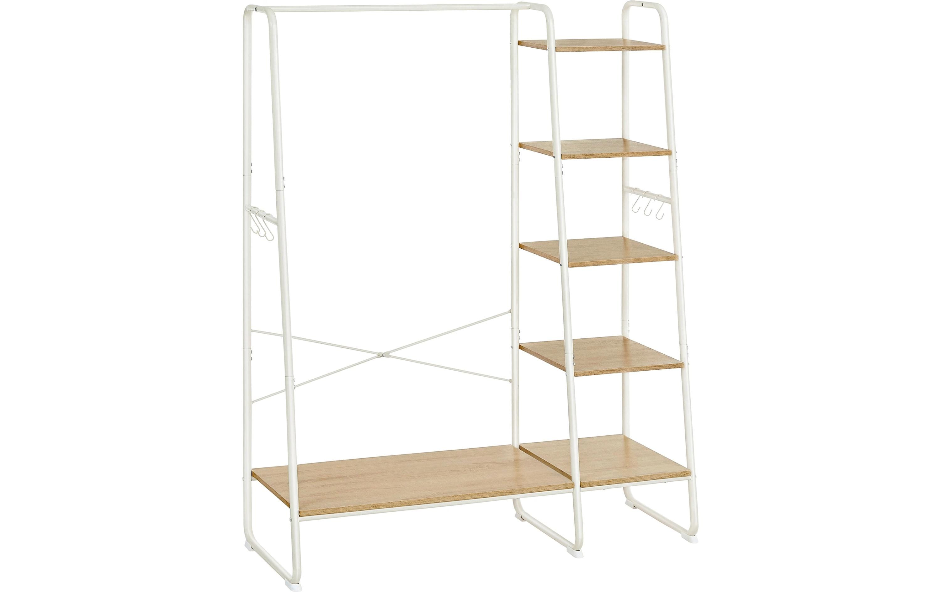 1718845 - Mediatech Vasagle Kleiderständer mit 5 Ebenen 45x120x160 cm (TxBxH), Stahl,Holzspanplatte