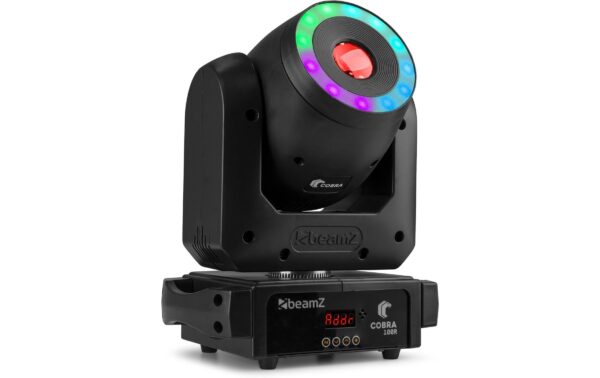 BeamZ COBRA 100R Moving Head Spot, LED, 100W, RGB Ring