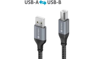 1721076_1 - Mediatech Sonero USB-A - USB-B Kabel, 5.0m Nylon Mantel, USB 2.0, 480Mbps
