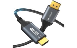 Sonero 4K Displayport -> HDMI Kabel, 3.0m Nylon Mantel, 4K/60Hz