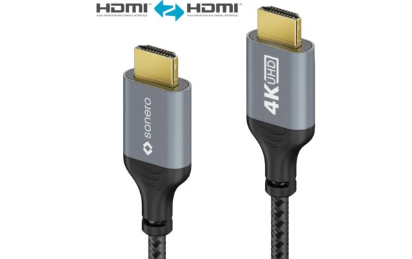 Sonero 4K HDMI Kabel, 2.0m Nylon Mantel, 4K/60Hz