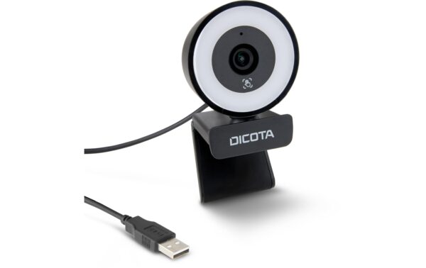 1723848_2 - Mediatech Dicota Webcam mit Ringlicht 5MP 3-stufige Ringlicht-Beleuchtung