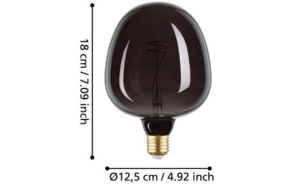 Eglo Leuchtmittel LM-E27-LED G125 4W SCHWARZ 1 STK