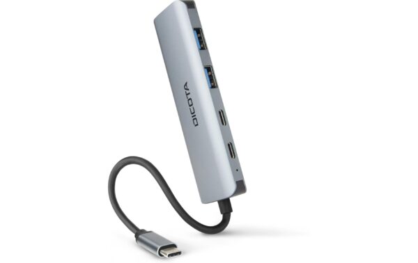 DICOTA USB-C 4-in-1 Highspeed Hub 10 Gbps silber