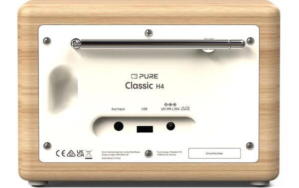 1733003_2 - Mediatech Pure DAB+ Radio Classic H4 Weiss, BT 5.3, AUX, Timer,TFT-Farbdisplay