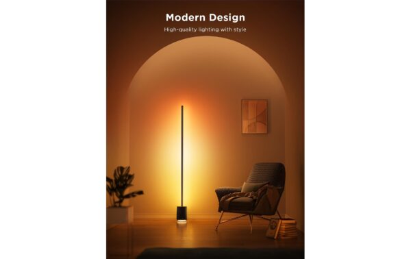 1733136_8 - Mediatech Govee Eck-Stehleuchte grau RGBICWW,Lautsprecher, 1500 lm, 24V