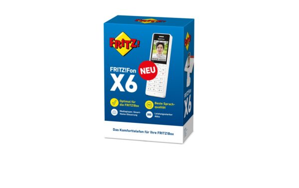 1734350_5 - Mediatech AVM FRITZ!Fon X6 int: White DECT für Fritzbox oder DECT-Basisstation