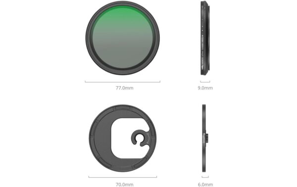 1735933_4 - Mediatech SmallRig Attachable VND Filter Kit ND2-32 with M-mount Filter Adapter 67mm