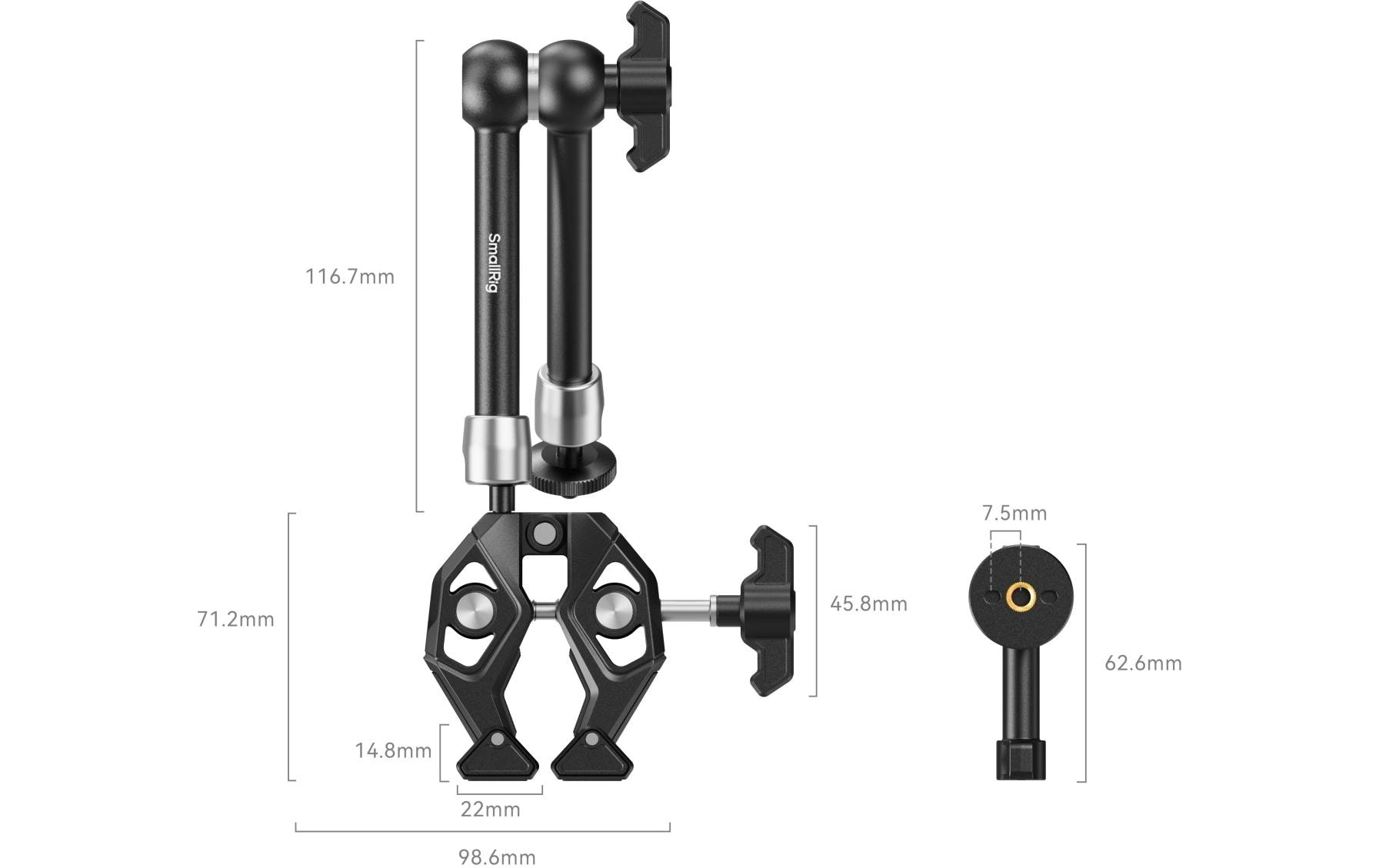 1735958_1 - Mediatech SmallRig Crab-Shaped Clamp with Magic Arm