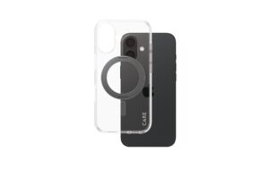 CARE Backcover Feature Kickstand Black iPhone 16, mit MagSafe