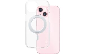 CARE Backcover Feature Kickstand Silver fürs iPhone 15, mit MagSafe