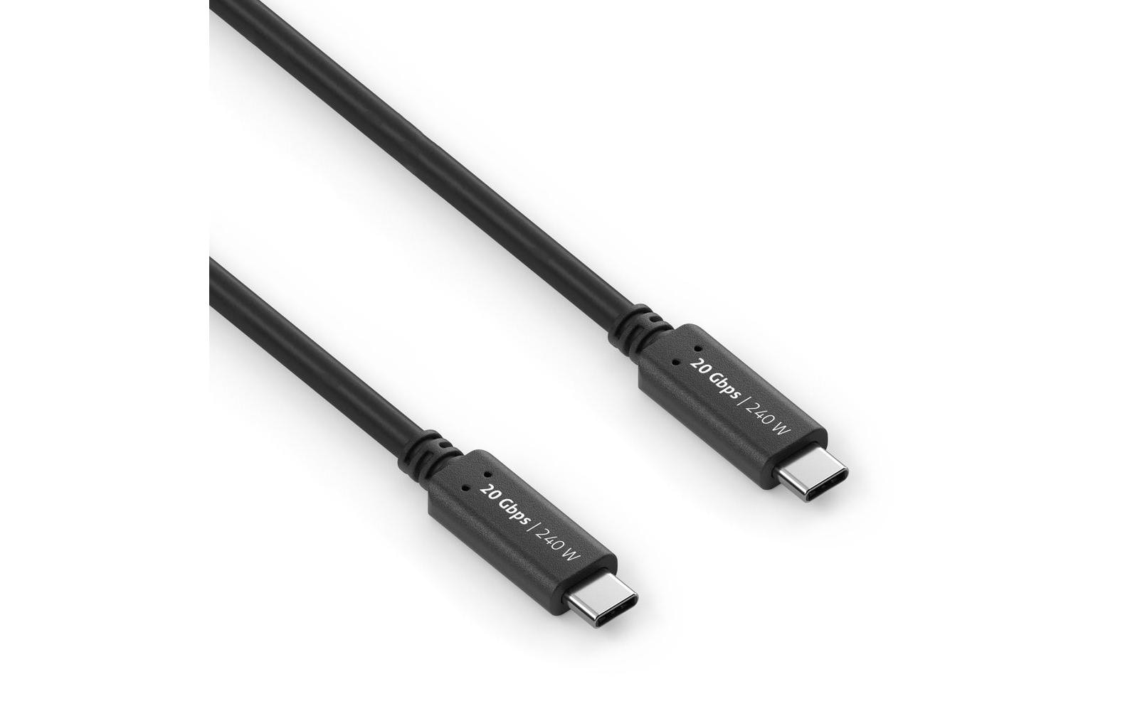 1737004 - Mediatech PureLink USB4 Gen2 USB-C-C, 100cm, Schwarz 20Gbps, 5A, Power Delivery bis 240Watt, DP