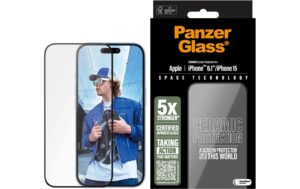 1738553_1 - Mediatech PanzerGlass Ultra Wide Fit Ceramic iPhone 15/16