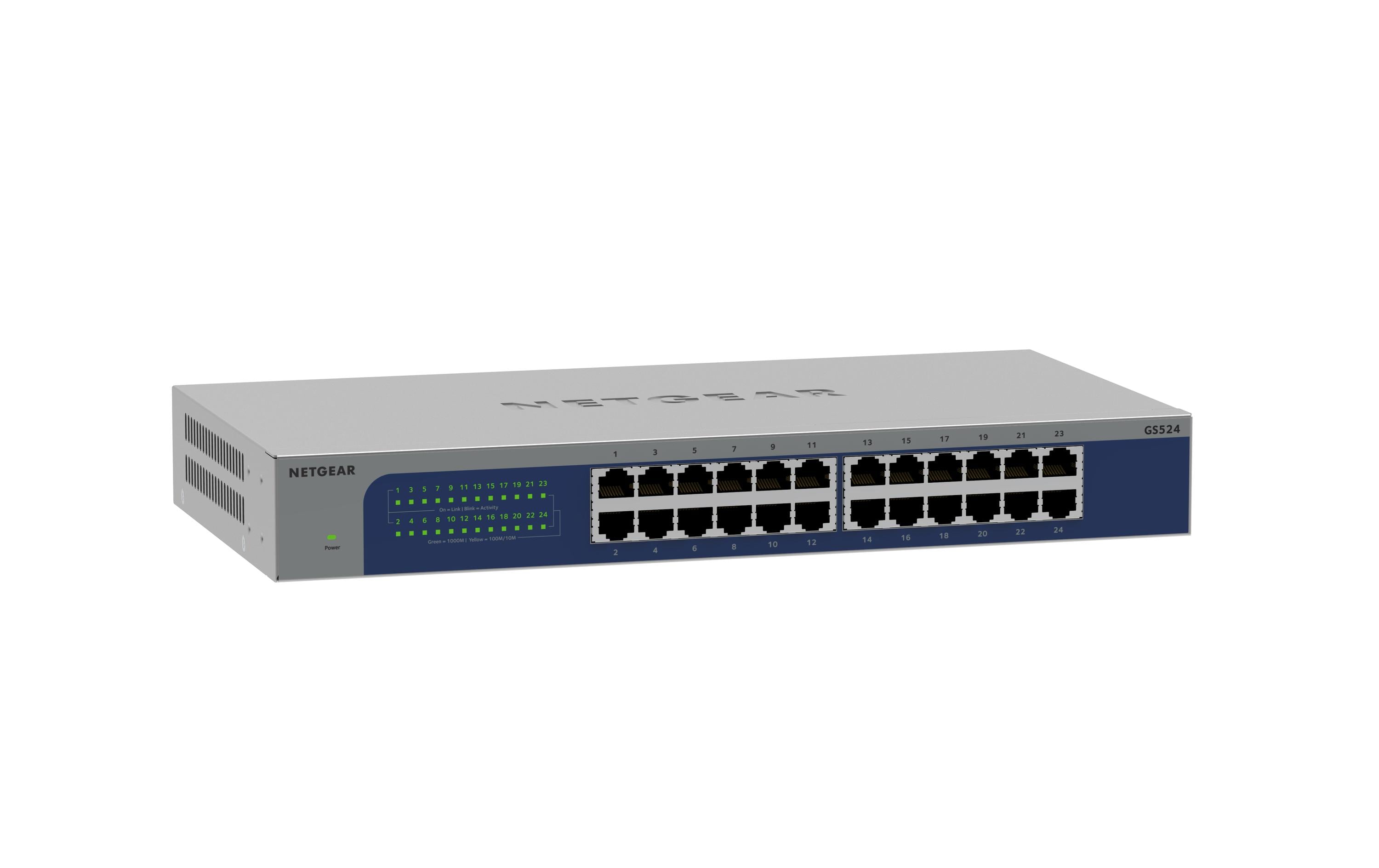 1739588_1 - Mediatech Netgear GS524: 24 Port Switch 24-Port Gigabit Ethernet Switch