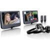 Lenco DVP-1046BK, Portabler DVD-Player 2 Stück, 10, Remote, Kopfhörer, Halterung