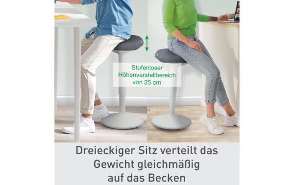 1741836_2 - Mediatech Leitz Ergonomischer Ergo Active Stehhocker hellgrau