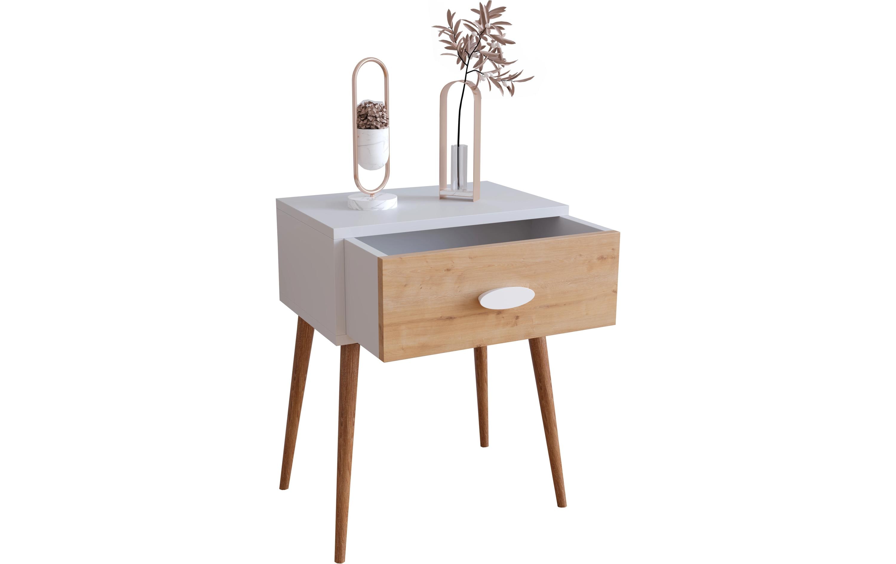 1744554_1 - Mediatech VCM Beistelltisch Singol L Honig-Eiche/Weiss