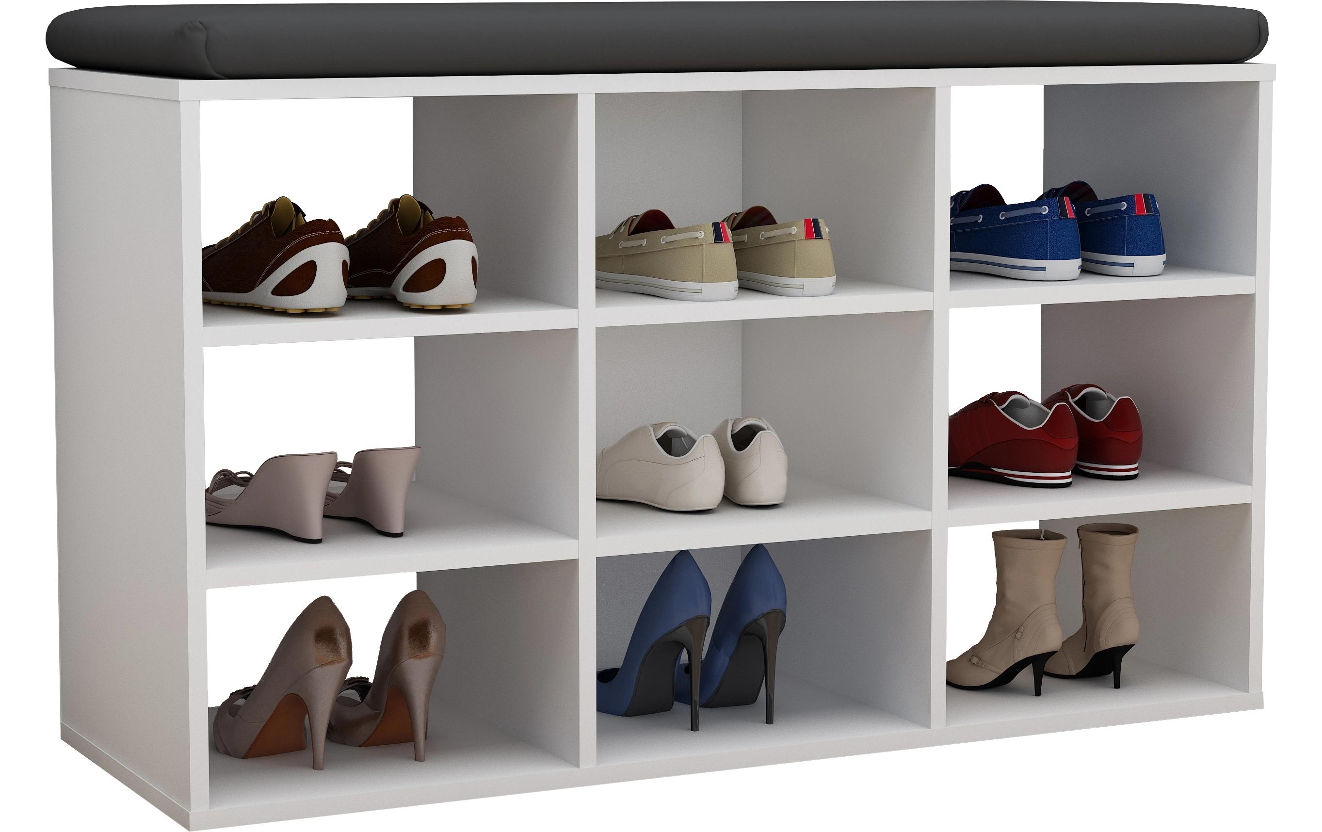 1744557_1 - Mediatech VCM Schuhbank Hinsol XS 9 Fächer Weiss