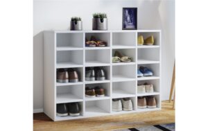 VCM Schuhschrank Hinsol L 20 Fächer Weiss