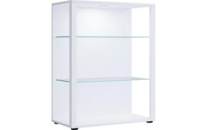 VCM Standvitrine Glasol L Weiss