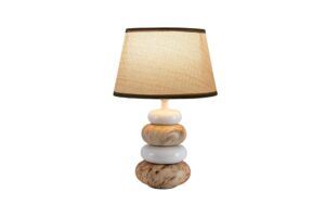 Näve Stoney Tischleuchte weiss/braun E14, 40W, IP20