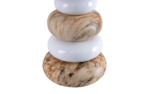 Näve Stoney Tischleuchte weiss/braun E14, 40W, IP20