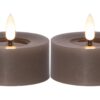 Star Trading LED Teelicht 2 Pack Flow Indoor, Mole, 5.5cm Höhe, Timerfunktion