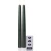 Star Trading LED Dinner Kerze 2 Pack Slim Indoor, Grün, 28.5cm Höhe, Timerfunktion