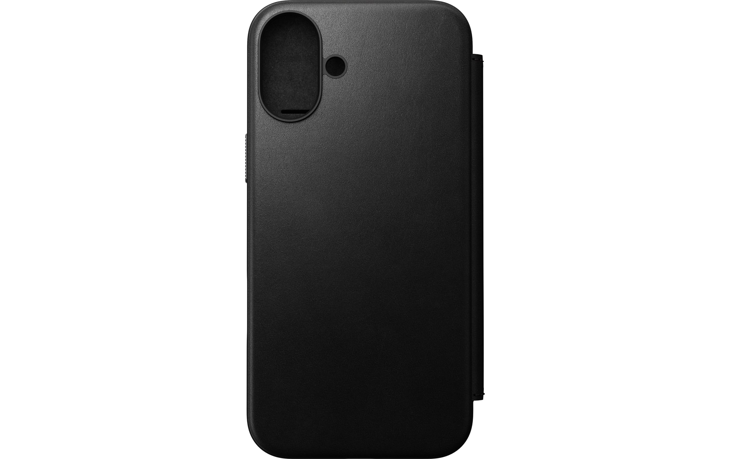 1746425_1 - Mediatech Nomad Modernes Leder Folio Schwarz iPhone 16 Plus