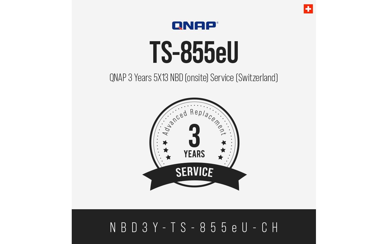 1749857 - Mediatech QNAP 3 Jahre 5X13 NBD (onsite) Service (CH) NBD3Y-TS-855eU-CH, Electronic copy kaufen Schweiz | Mediatech.ch