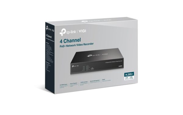 1752303_5 - Mediatech TP-Link VIGI 4 Channel PoE+ Network Video Recorder, ohne HDD