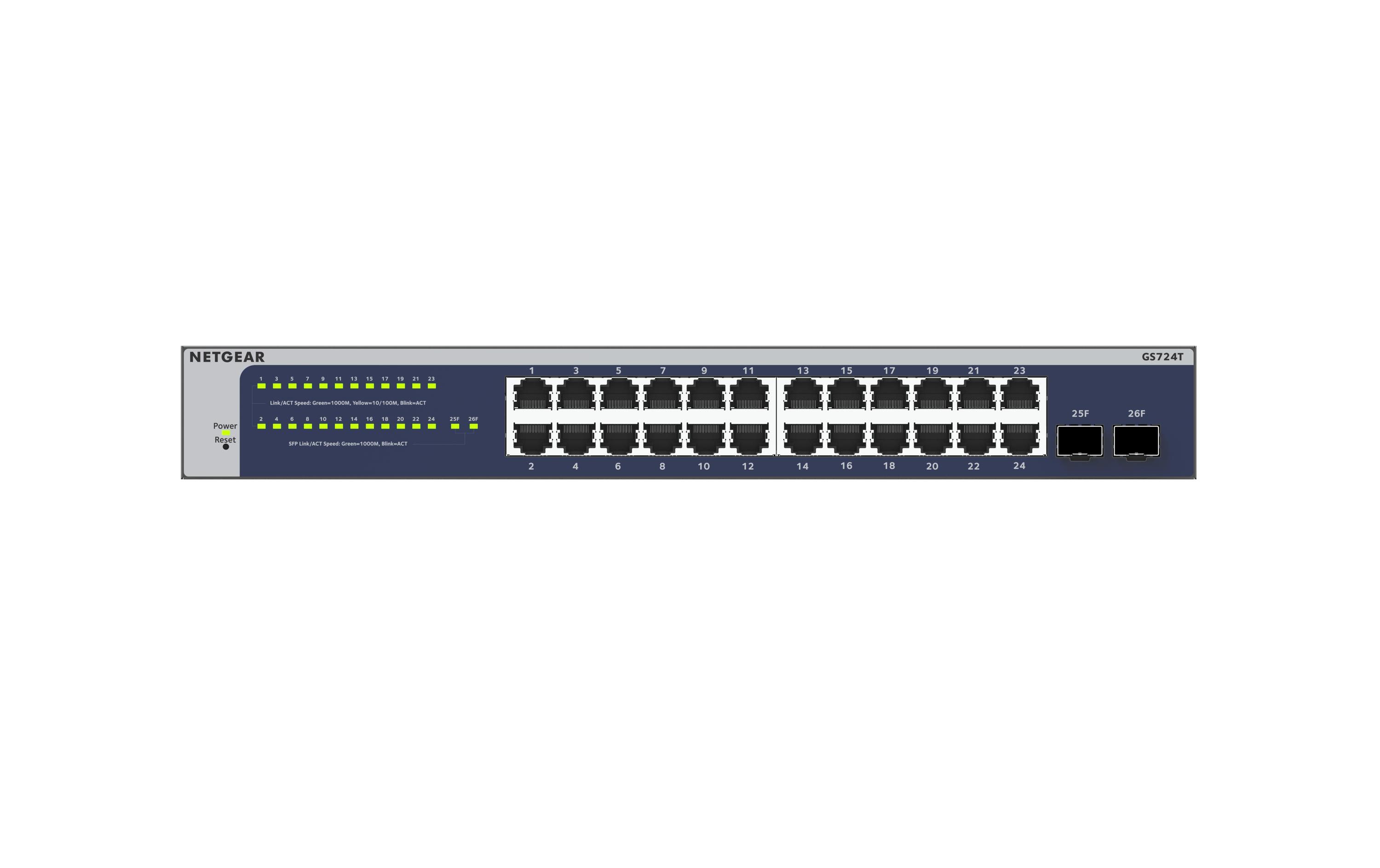 1755673_1 - Mediatech Netgear GS724T V6: 24 Port Smart Switch 24-Port Gigabit Smart Switch