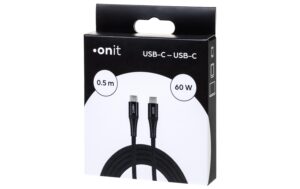 1757335_3 - Mediatech onit USB-Kabel C-C schwarz 0.5m USB 3.0 / 60W / 5Gbps