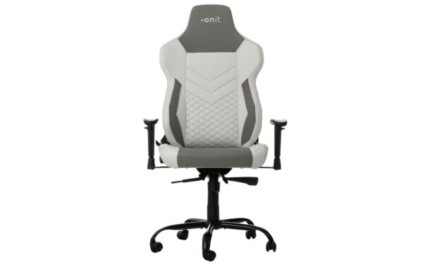 onit Office-/Gaming-Stuhl weiss 1D / Wippfunktion / Metall Kreuz