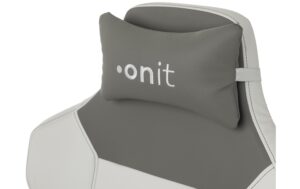 onit Office-/Gaming-Stuhl weiss 1D / Wippfunktion / Metall Kreuz