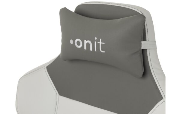 onit Office-/Gaming-Stuhl weiss 1D / Wippfunktion / Metall Kreuz