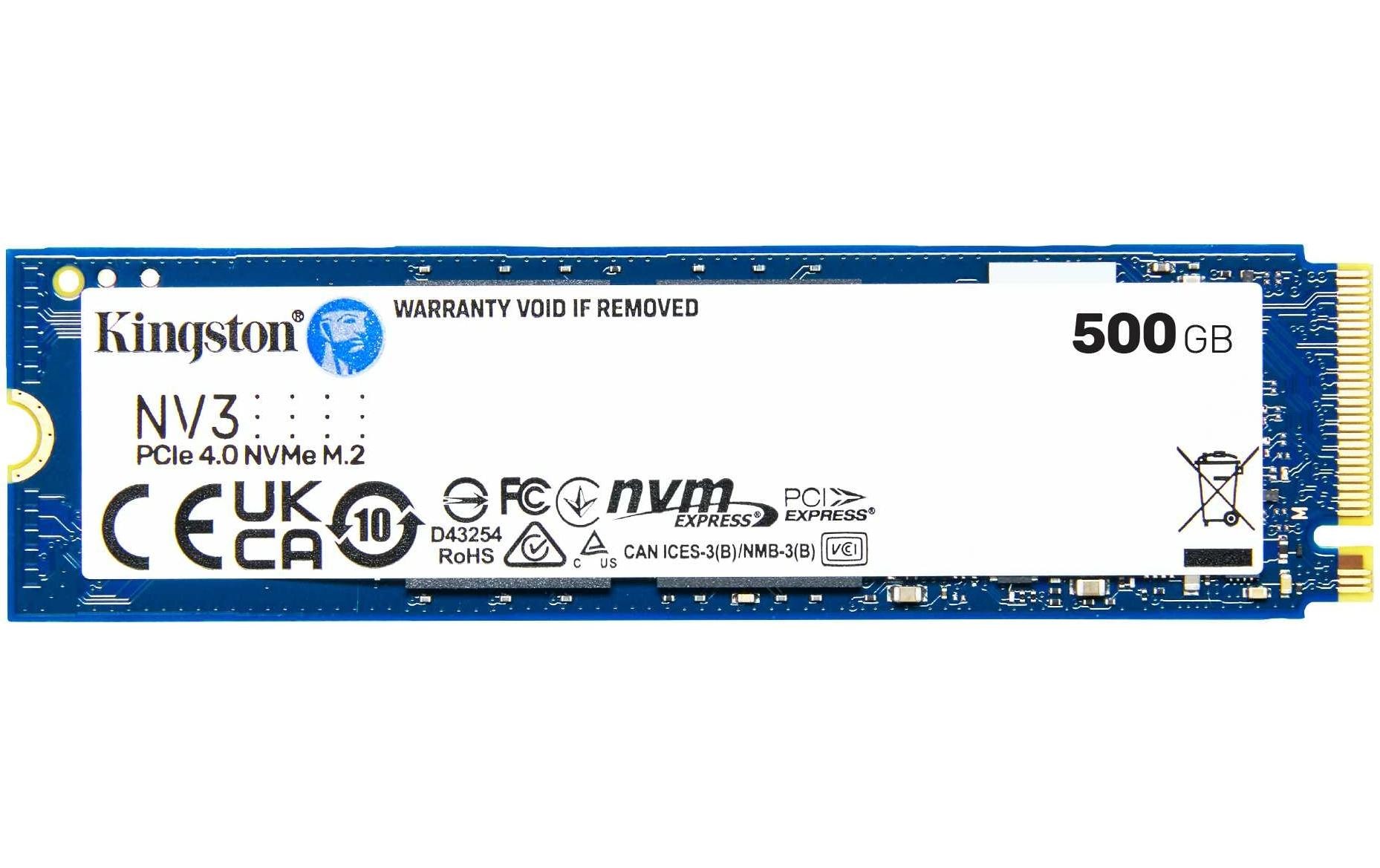 SSD Kingston NV3 500GB M.2 2280 NVMe PCIe4.0 x4, 5000/3000 MB/s