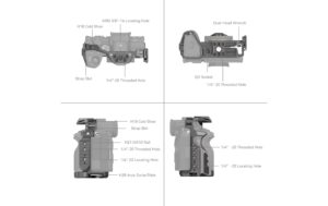 SmallRig HawkLock Quick Release Cage Kit for Sony A 7R V / A 7 IV / A 7S III