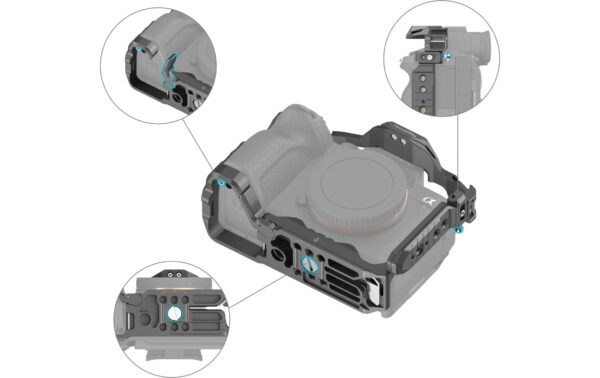 SmallRig HawkLock Quick Release Cage Kit for Sony A 7R V / A 7 IV / A 7S III