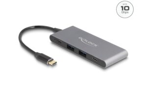 Delock 4 Port USB-C Hub mit 2x USB-A/ 2x USB-C, 10 Gbps