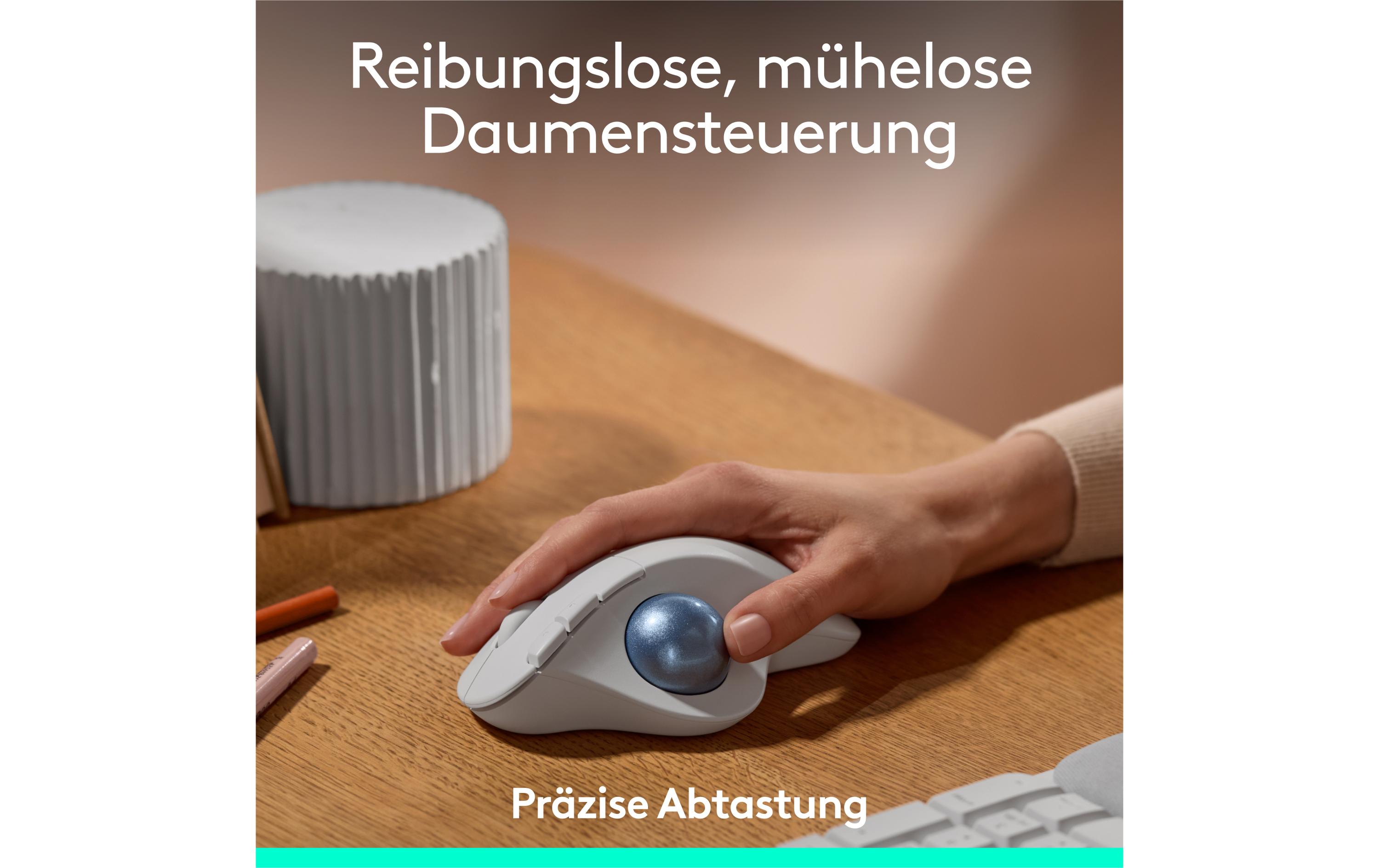 1767329_1 - Mediatech Logitech Ergo M575s offwhite 2.4GHz, Daumenbedienung, ergonomische Form