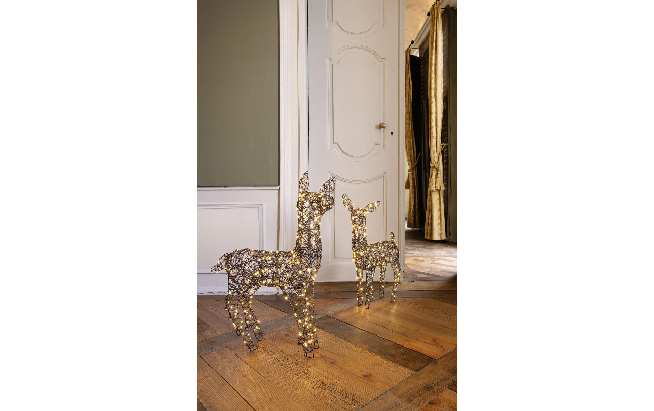 1768454_1 - Mediatech STT LED Rentier Wicker deer 200 LED, ww, 40x14x66cm, braun, outdoor